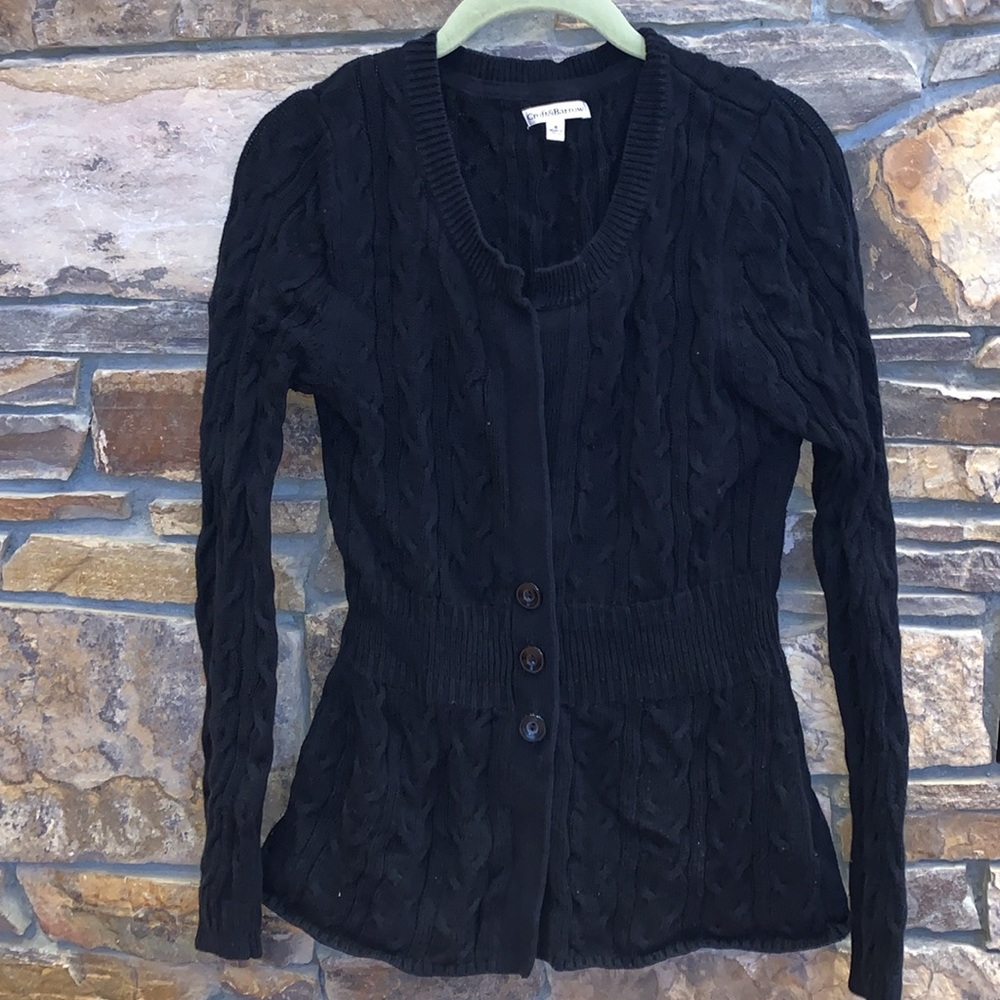 Croft & Barrow size small black knit cardigan